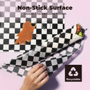 Deli Basket Liner/Paper Sheets Sandwich Wrap Checkered Pattern (Black & White) - Inbulks