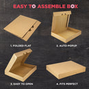 Kraft Bakery Box - 15x11.5x2.25 Inch Auto-Popup Donut Boxes - Inbulks