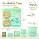 Compostable Zipper Bags 2500pcs - Sandwich