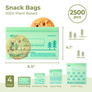 Compostable Zipper Bags 2500pcs - Snack