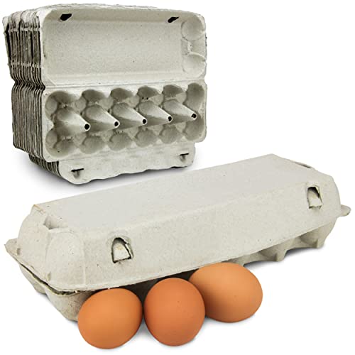 Inbulks Egg Cartons - Printed Natural Pulp Tray - 240 ct