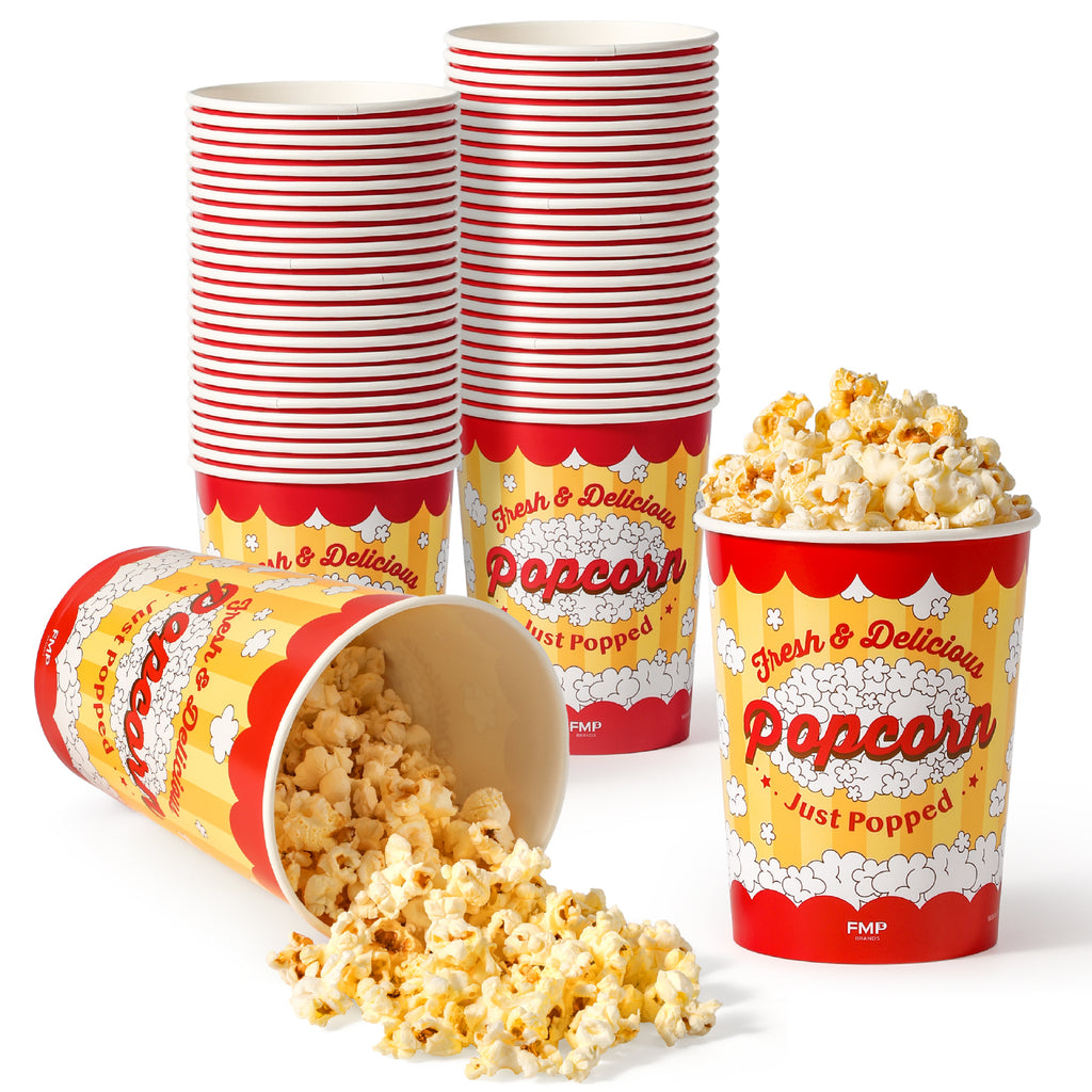 Popcorn Container 32oz Popcorn Buckets Disposable Paper Popcorn Containers | Inbulks