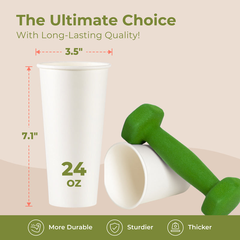 24oz Disposable Paper Hot Cups - Inbulks