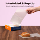 6" x 10.75" Inter-folded Deli Dry Wrap Wax Paper Sheets with Dispenser Box - Inbulks