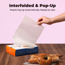 8" x 10.75" Inter-folded Deli Dry Wrap Wax Paper Sheets with Dispenser Box - Inbulks