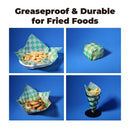 Deli Basket Liner/Paper Sheets Sandwich Wrap Checkered Pattern (Green & White) - Inbulks