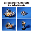 Deli Basket Liner/Paper Sheets Sandwich Wrap Checkered Pattern (Black & White) - Inbulks