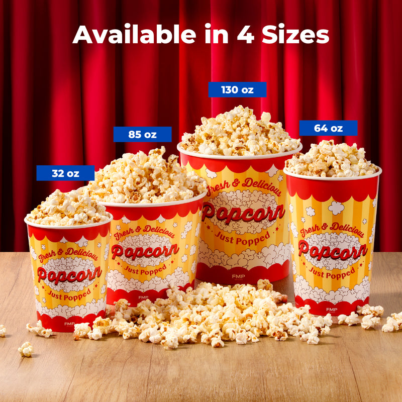 85oz Popcorn Buckets Disposable Paper Popcorn Containers