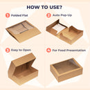 Cupcake/Donut Boxes with Window - 14x10x4 Inches Pastry Boxes - Inbulks