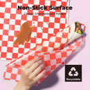 Deli Basket Liner/Paper Sheets Sandwich Wrap Checkered Pattern (Red & White) - Inbulks