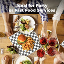 Deli Basket Liner/Paper Sheets Sandwich Wrap Checkered Pattern (Black & White) - Inbulks