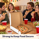 Fit Meal Prep 25 Pack 10x10x2.5 Inch Small Pizza Boxes, White Square Corrugated Pizza Boxes for Personal Pizza, Takeout, Restaurants, Pizzerias, Bakeries, Catering & Parties