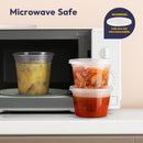 Fit Meal Prep 36 Pack 8 16 32 oz Deli Containers with Lids,Leakproof Quart Containers with Lids, Clear Plastic Food Storage Container with Lid, Microwave Freezer Safe Meal Prep Container
