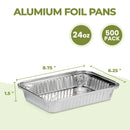 24oz Rectangular Aluminum Foil Pan, no lids - Inbulks