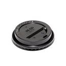 Plastic Dome Lid for 10-24oz Hot Cup Black / 1000pcs - Inbulks