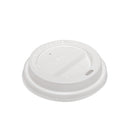 Plastic Dome Lid for 10-24oz Hot Cup White / 1000pcs - Inbulks