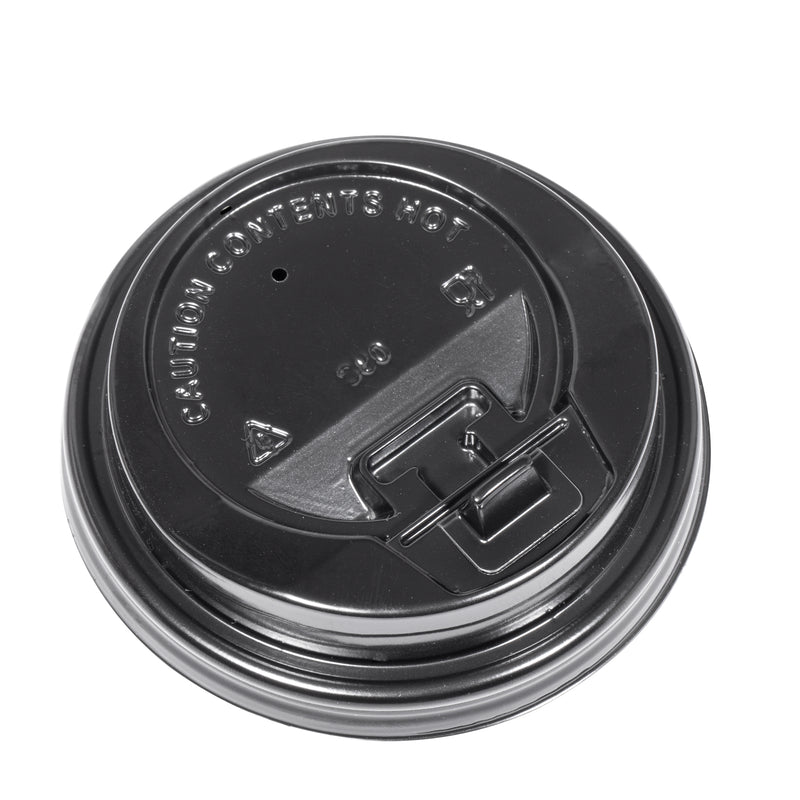 Plastic Switch Lid for 10-24oz Hot Cup Black / 1000pcs