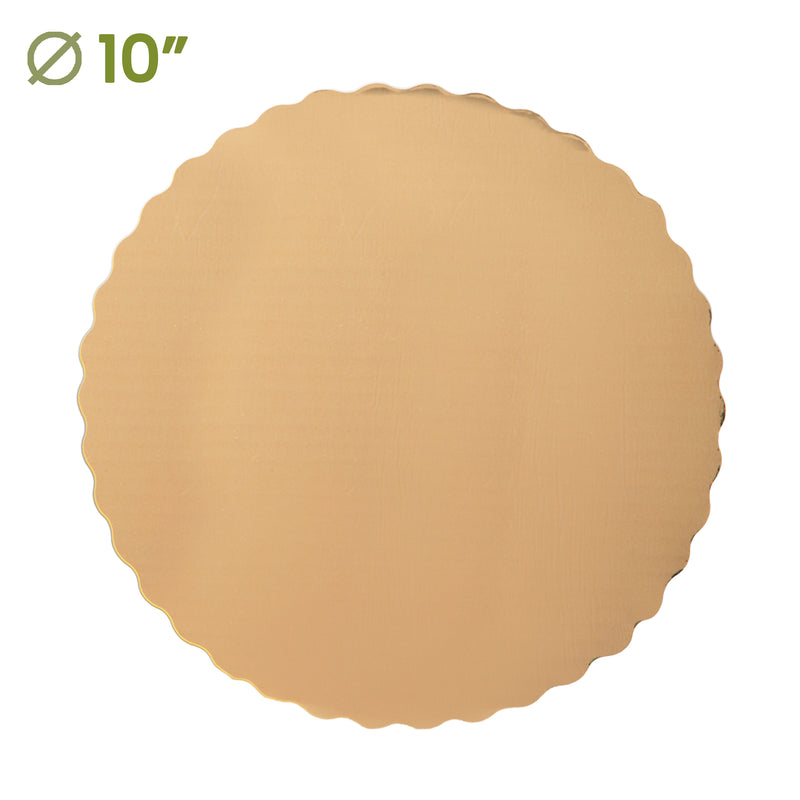10" Gold Round Cake Boards
