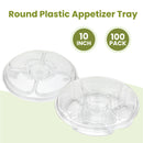 10" Round Plastic Appetizer Tray with Lid - Inbulks
