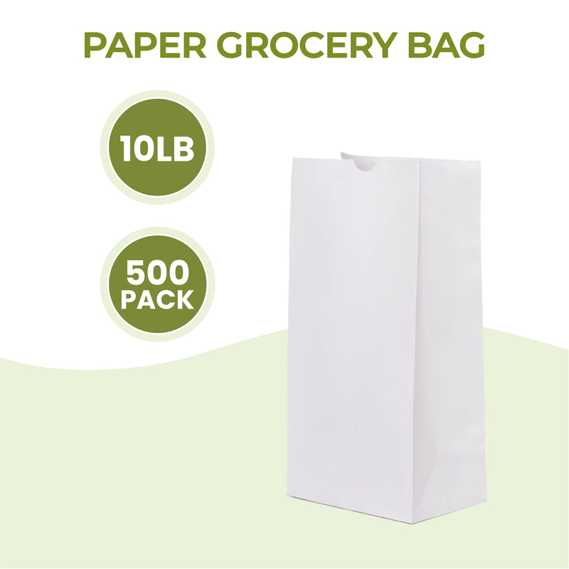 #10 White Paper Bags 10LB