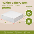 Bakery / Pie Box 10' x 10'' x 2.5'' with no window - Inbulks