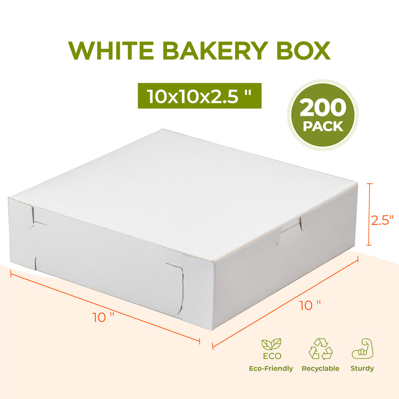 Bakery / Pie Box 10' x 10'' x 2.5'' with no window