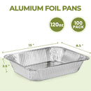 120oz Rectangular Aluminum Foil Pan, no lids - Inbulks