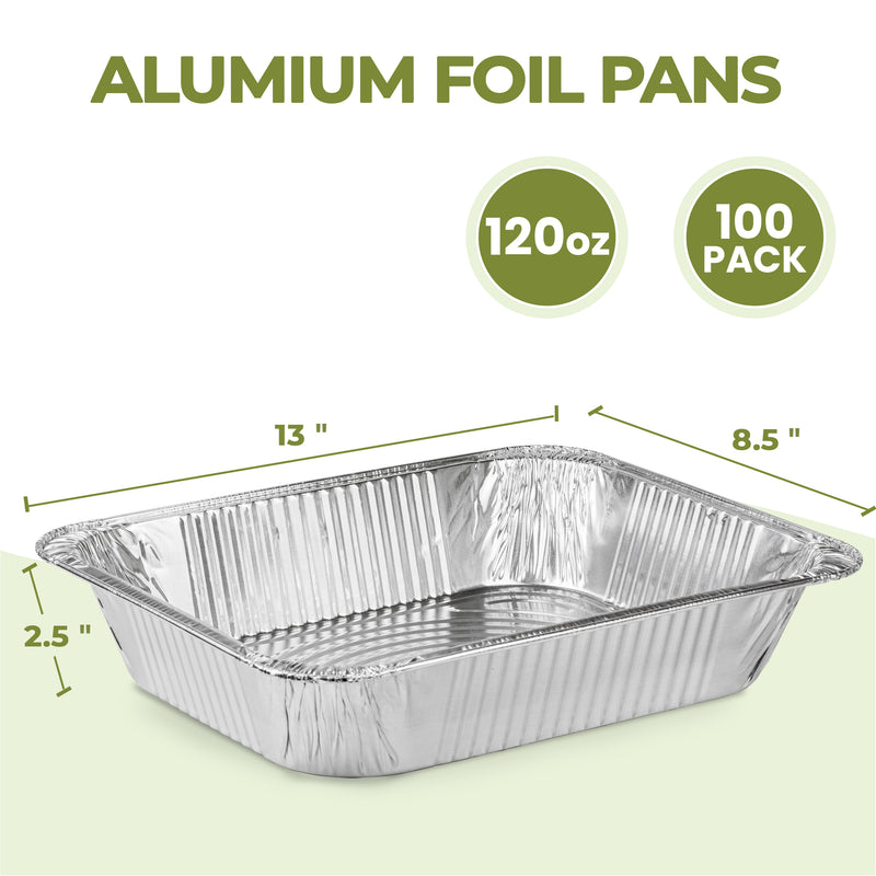 120oz Rectangular Aluminum Foil Pan, no lids