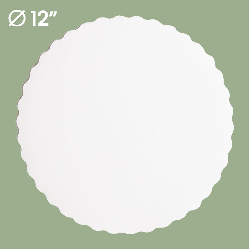 12" White Round Cake Boards