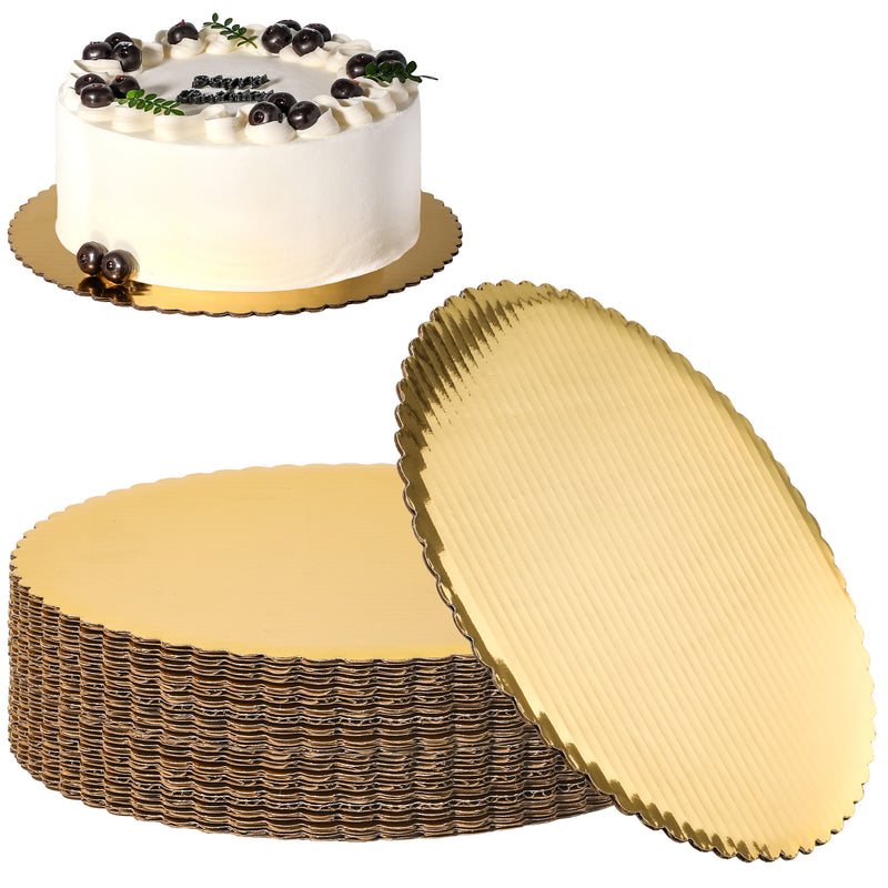 12" Gold Round Cake Boards