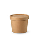 12oz Kraft Compostable Paper Food Cup with Vented Lid - Inbulks