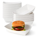 3 LB White Paper Food Trays