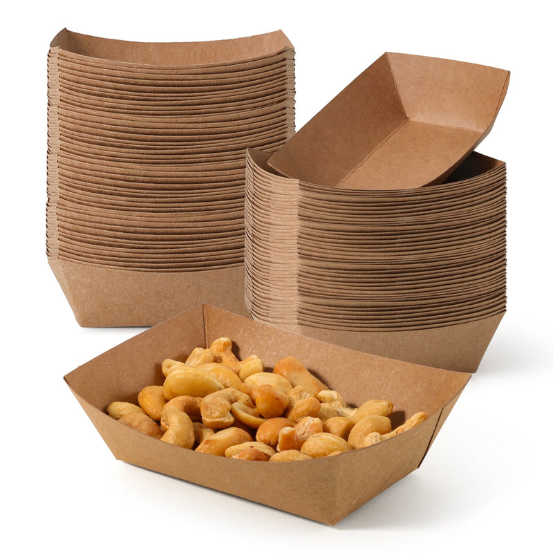 0.5LB Kraft Brown Paper Food Trays