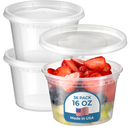 Round Plastic Deli Cups with Lids, Leak Proof - Inbulks