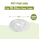 Flat Slotted Lids for 16/20/24 oz Clear Plastic Cups / 1000pcs - Inbulks