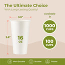 16oz White Disposable Paper Hot Cups - Inbulks