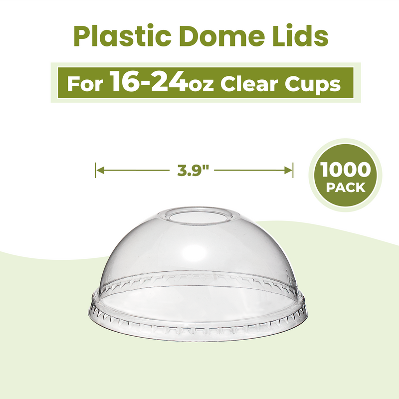 Dome Lid for 16/20/24oz Plastic Clear Cups