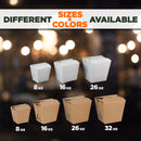16oz White Rectangle Paper Take Out Food Containers - Inbulks