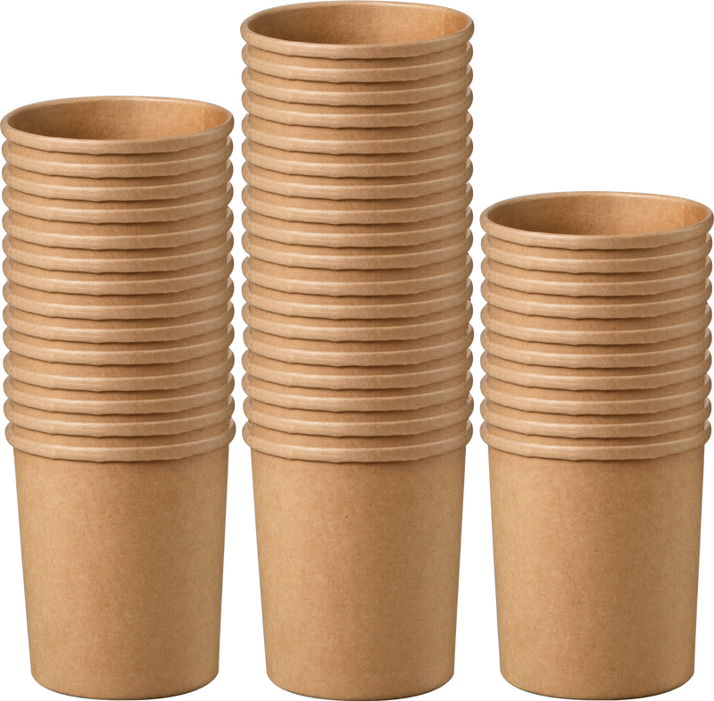 32oz Kraft Compostable Paper Food Cup with Vented Lid