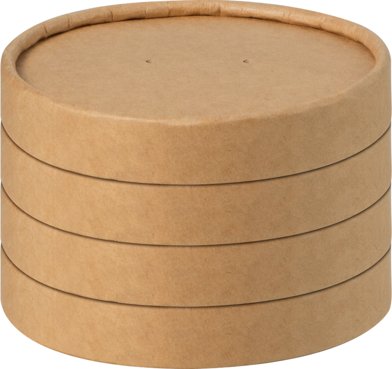 12oz Kraft Compostable Paper Food Cup with Vented Lid