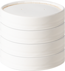 8oz White Compostable Paper Food Cup with Vented Lid - Inbulks