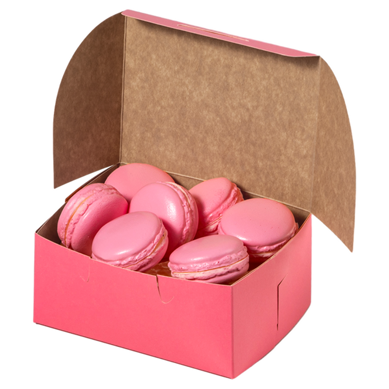 6x4.5x2.75" Pink Bakery Boxes for Cupcakes, Desserts