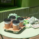 Pulp Fiber Drink Carrier Tray for 4 cups - Inbulks