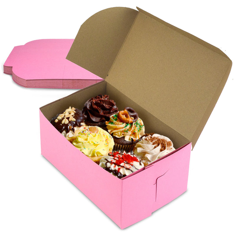 Pink Bakery Boxes for Cupcakes, Desserts - Inbulks