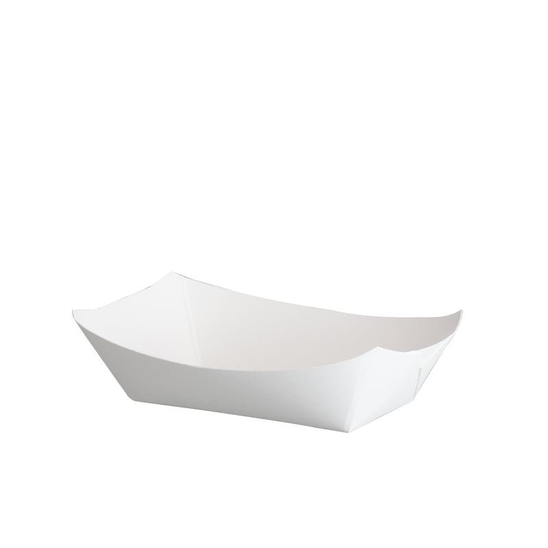 1 LB White Paper Food Trays