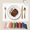 Fit Meal Prep Paper Placemats Disposable 200 Pack – 14"x10" White Paper Placemats Scalloped Edge Place Mats for Kids Restaurants Weddings Birthday Party Supplies