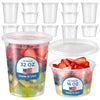Fit Meal Prep 36 Pack 8 16 32 oz Deli Containers with Lids,Leakproof Quart Containers with Lids, Clear Plastic Food Storage Container with Lid, Microwave Freezer Safe Meal Prep Container