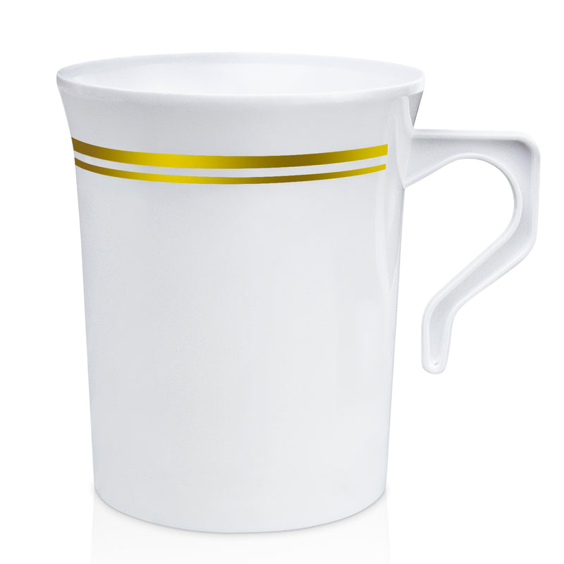 Plastic Coffee Cups/Mugs with Handle 8 oz.