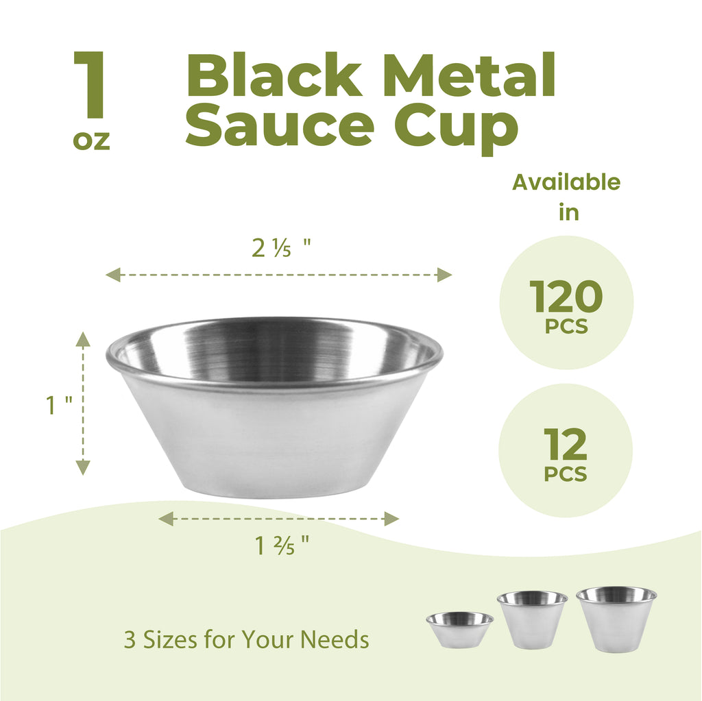 1.5 oz stainless steel sauce cups Silver Stainless Steel Round Sauce Cups 1.5oz