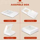 Bakery / Pie Box with Window 10x10x2.5", popup - Inbulks